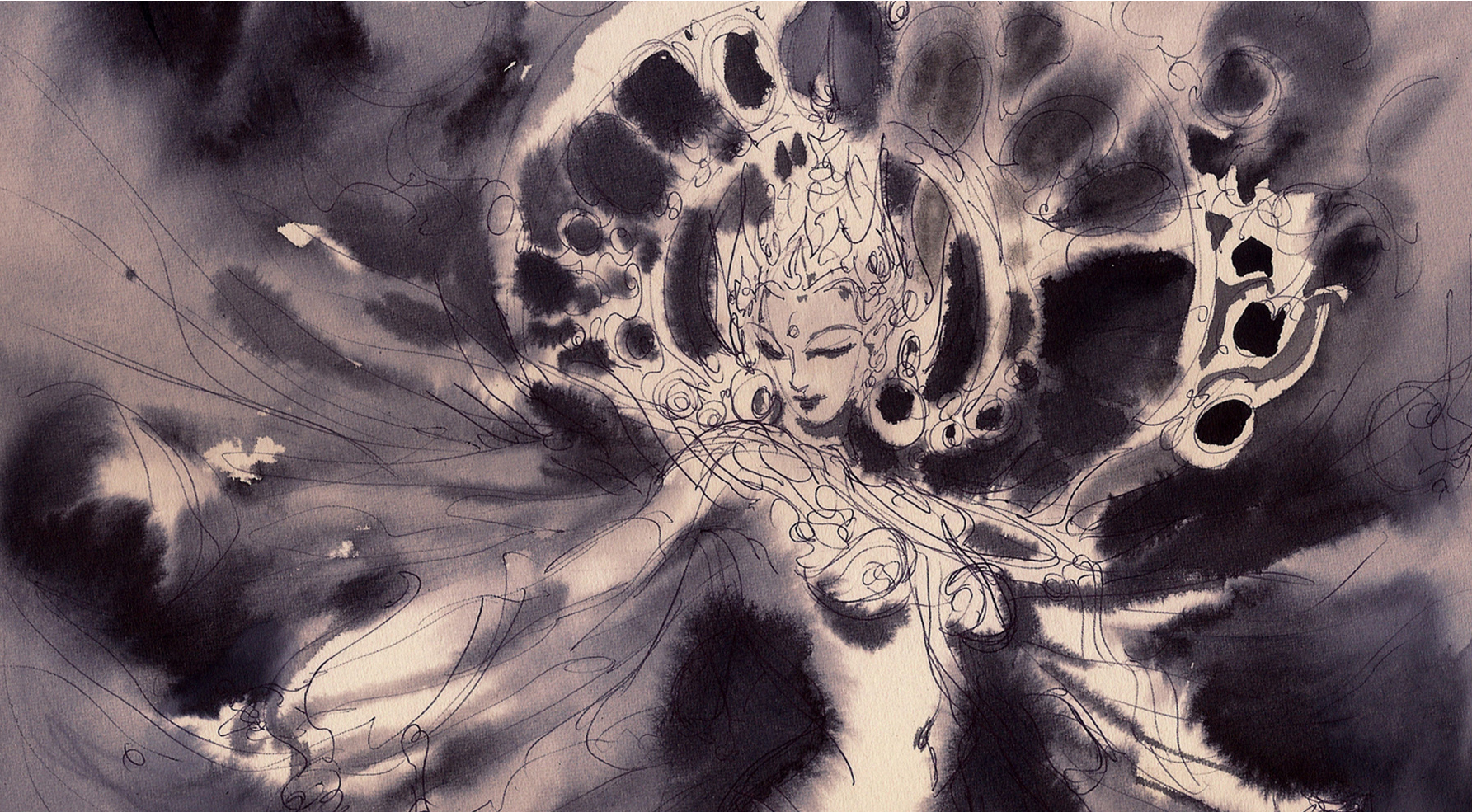 DEVI | InkWashes on Paper | Size: 18